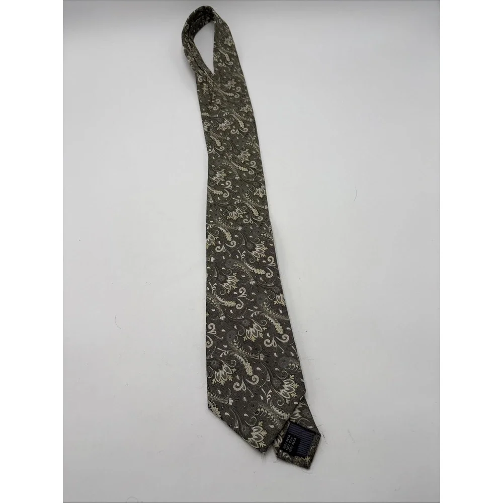 Enrico Venturi Cravatte Made In Italy Tie Light Green‎ Paisley 60